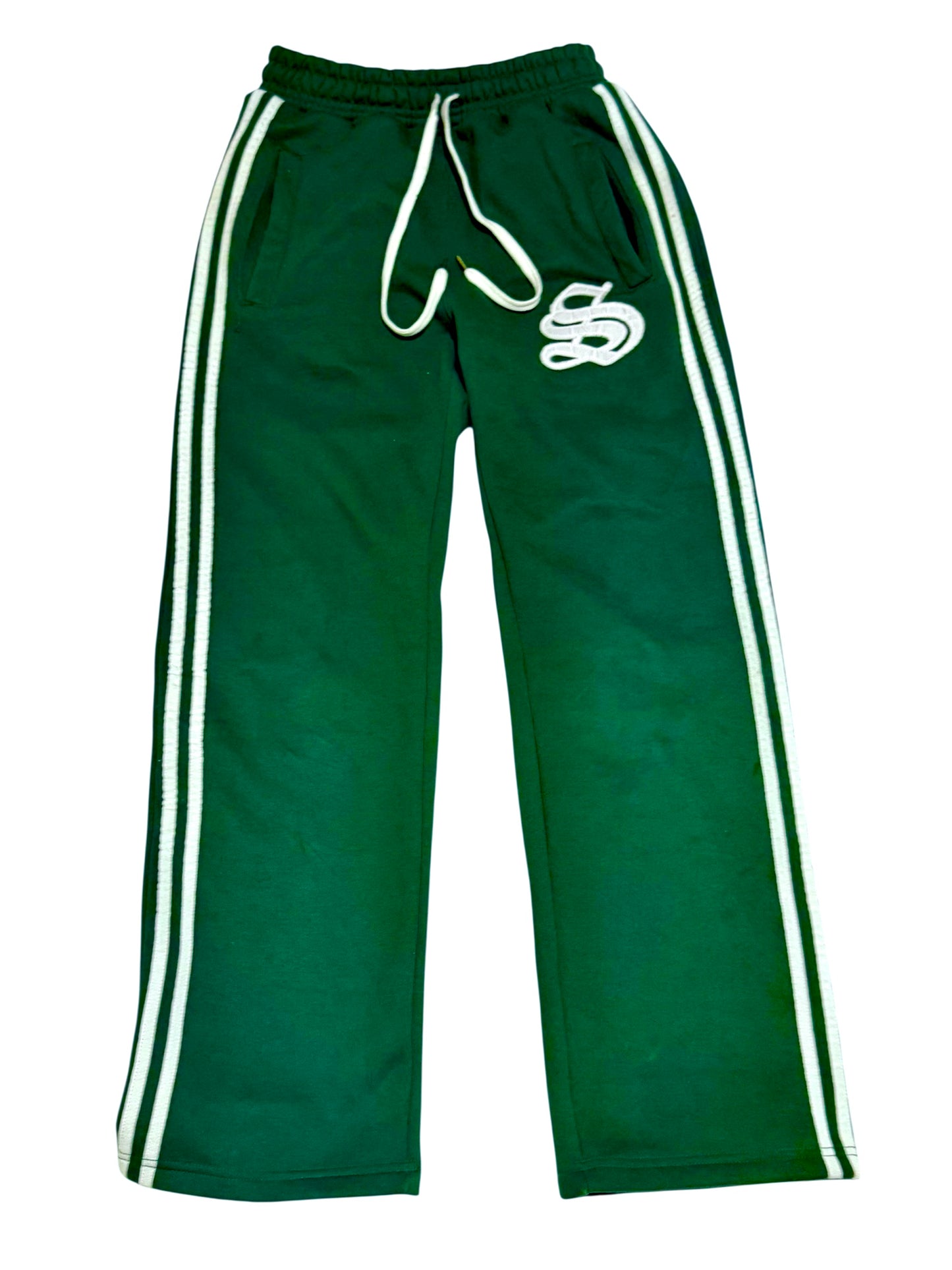 Green Rhinestone Zip Sweatsuit.