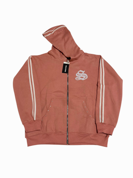 Pink Rhinestone Zip Sweatsuit.