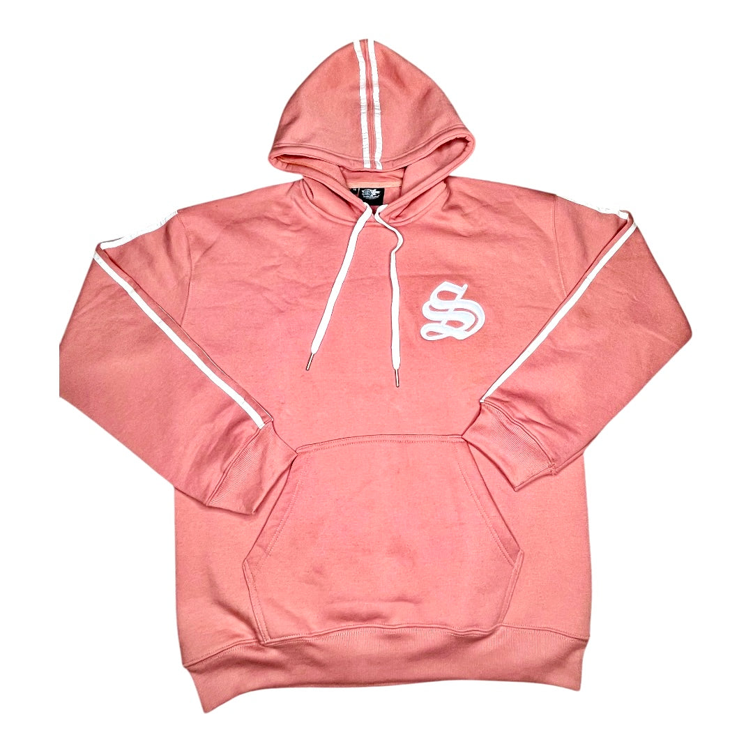 CROPPED PINK HOODIE & SWEATPANTS.